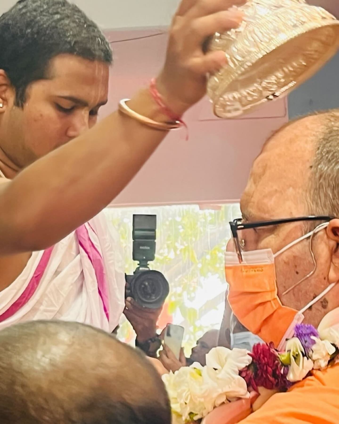 Pt. Praveen Sagar with HH Jayapataka Swami